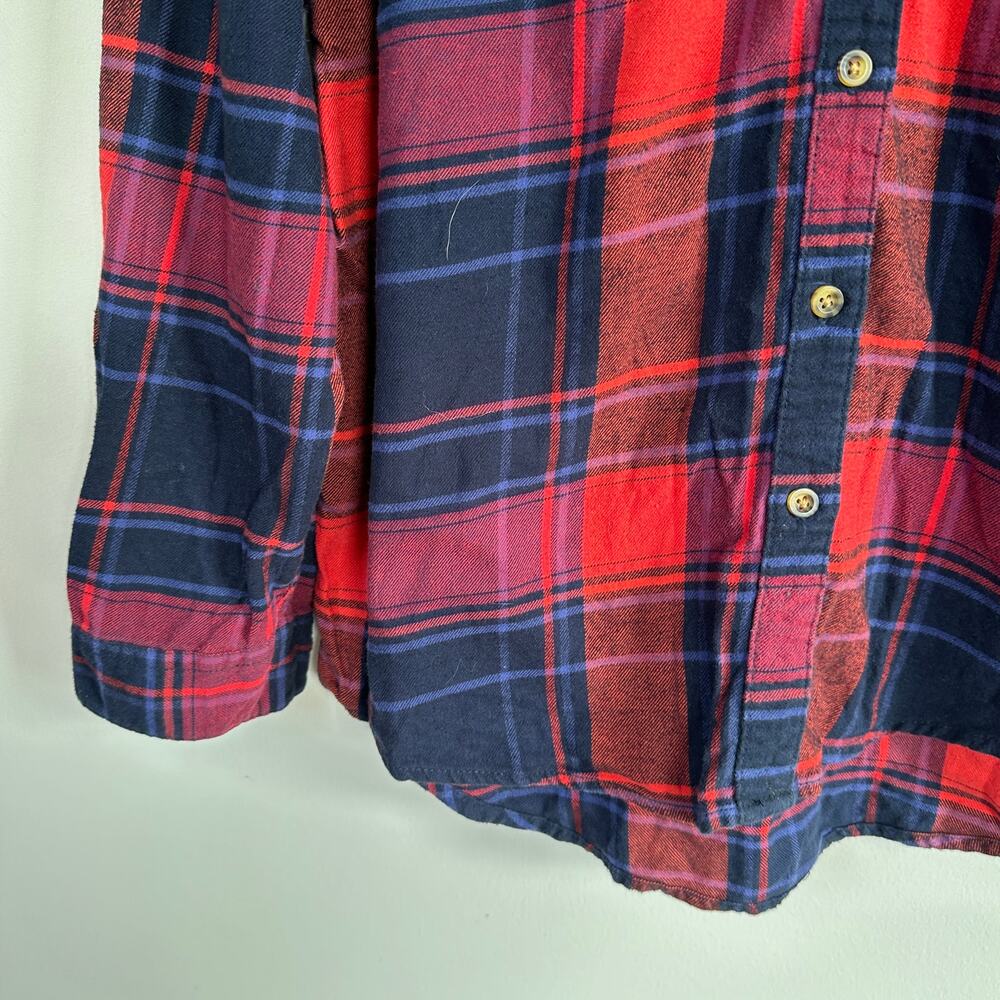 BDG Urban Outfitters Plaid Flannel Shirt MEDIUM Grunge 90s Western Academia Red - Picture 5 of 8